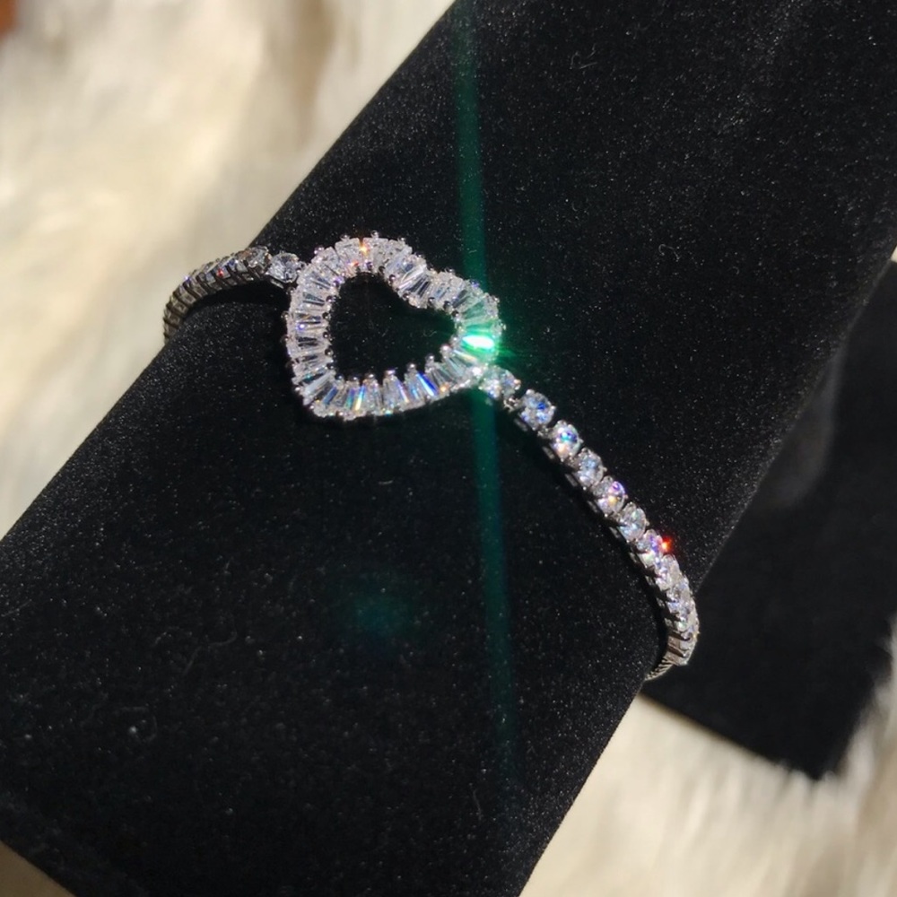 Crystal heart bracelet gold silver - Picture 7 of 7